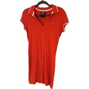 VINTAGE Polo Jeans Co. Ralph Lauren Bright Red Collared Dress - Small